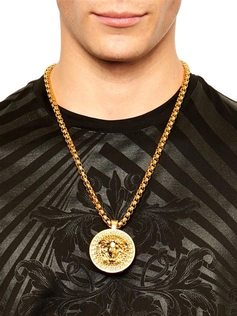 versace jewellery men's|Versace medusa necklace men's.